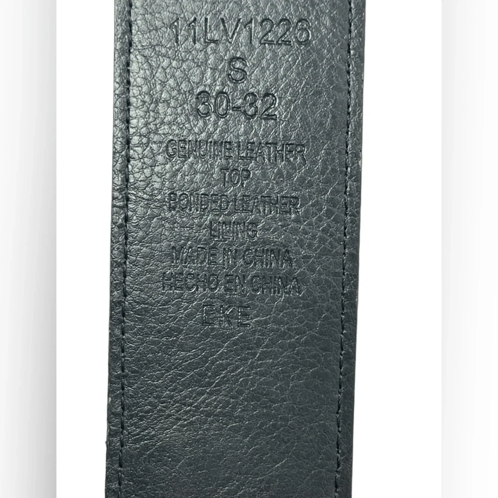 Levi's Men's Small 30-32 Reversible Brown Black Leather Belt With Levi's Buckle‎